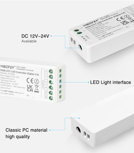 ZigBee řídící jednotka Mi-Light 039Z pro RGB+CCT pásky | ZigBee 3.0 | VOICE | TUYA | HUE | IKEA | 