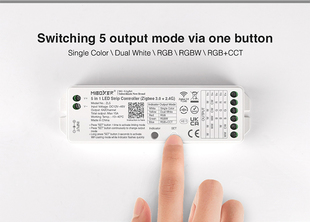 ZigBee řídící jednotka 5v1 Mi-Light ZL5 pro LED pásky | 2,4GHz+ZigBee 3.0 | TUYA | HUE | IKEA |
