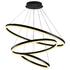 Závěsné stmívatelné LED svítidlo CURLY TRIO | 125W | Ø80cm | CCT 3000-6500K | 8200lm | černé |